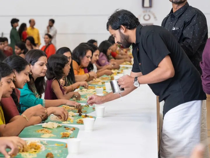 Sadhya at a Kerala Hindu Samajam Perth celebration